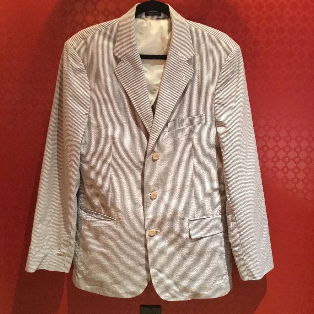 J.Crew Men’s Pinstripe Linen Jacket